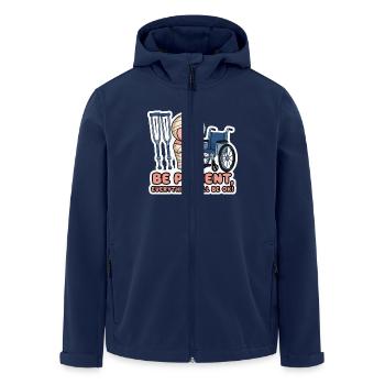 FULL BODY CASTS - Men’s Recycled Softshell Jacket by Stanley/Stella - navy - Front - AI Model Male 185 light (185cm)