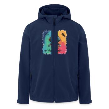 I'm A Friendly Robot Beep Boop - Recycelte Männer Softshell-Jacke von Stanley/Stella - Navy - Vorne - AI Model Male 185 light (185cm)