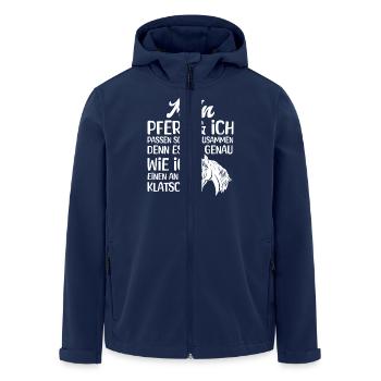 Mein Pferd & Ich - Recycelte Männer Softshell-Jacke von Stanley/Stella - Navy - Vorne - AI Model Male 185 light (185cm)