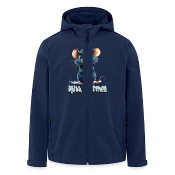 Funny Rat With Saying, Yuck, People - Men’s Recycled Softshell Jacket by Stanley/Stella - navy - Front - AI Model Male 185 light (185cm)