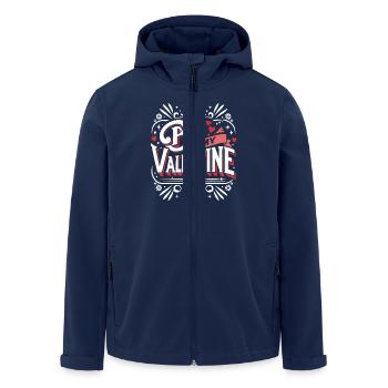 Be my Valentine - Love - Gift - Men’s Recycled Softshell Jacket by Stanley/Stella - navy - Front - AI Model Male 185 light (185cm)
