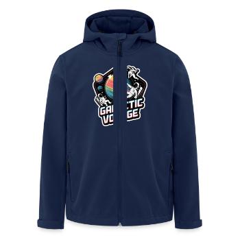 GALAKTISCHE REISE - Recycelte Männer Softshell-Jacke von Stanley/Stella - Navy - Vorne - AI Model Male 185 light (185cm)