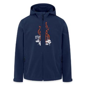 Basket-ball Joueurs de basket-ball - Veste softshell homme en polyester recyclé Stanley/Stella - marine - Devant - AI Model Male 185 light (185cm)