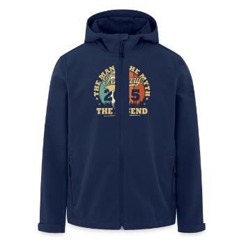 Vintage Februar 2015 Geburtstagsgeschenk 10 Jahre - Recycelte Männer Softshell-Jacke von Stanley/Stella - Navy - Vorne - AI Model Male 185 light (185cm)