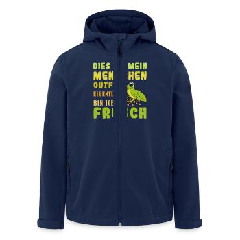 Froschkostüm DIES IST MEIN MENSCHEN OUTFIT - Recycelte Männer Softshell-Jacke von Stanley/Stella - Navy - Vorne - AI Model Male 185 light (185cm)