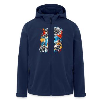 Trottinettes E-Scooters E-Scooters - Veste softshell homme en polyester recyclé Stanley/Stella - marine - Devant - AI Model Male 185 light (185cm)