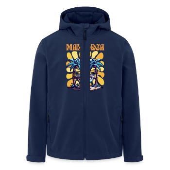 Mallorca - Recycelte Männer Softshell-Jacke von Stanley/Stella - Navy - Vorne - AI Model Male 185 light (185cm)