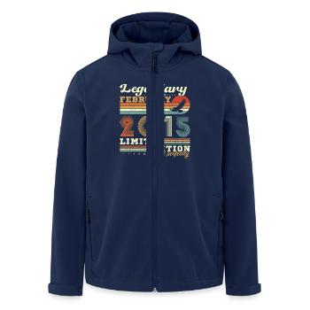 February 2015 Vintage Birthday 2015 Gift - Men’s Recycled Softshell Jacket by Stanley/Stella - navy - Front - AI Model Male 185 light (185cm)