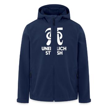 Unendlich Stylish - Recycelte Männer Softshell-Jacke von Stanley/Stella - Navy - Vorne - AI Model Male 185 light (185cm)