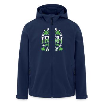 Irish for a day - Shamrock - Ireland - Men’s Recycled Softshell Jacket by Stanley/Stella - navy - Front - AI Model Male 185 light (185cm)