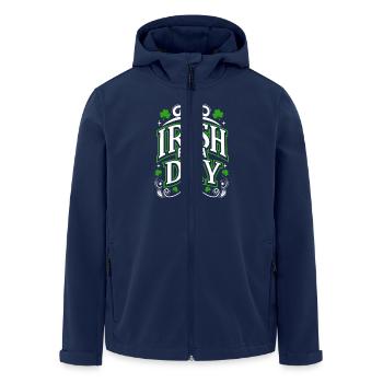 Irish for a day - Shamrock - Ireland - Men’s Recycled Softshell Jacket by Stanley/Stella - navy - Front - AI Model Male 185 light (185cm)