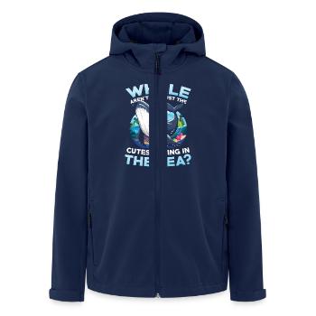 Whale Aren't You Just The Cutest Thing In The Sea - Recycelte Männer Softshell-Jacke von Stanley/Stella - Navy - Vorne - AI Model Male 185 light (185cm)