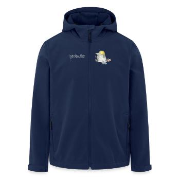 Niedlicher Maulwurf-Gärtner Cute Mole Gardener - Recycelte Männer Softshell-Jacke von Stanley/Stella - Navy - Vorne - AI Model Male 185 light (185cm)