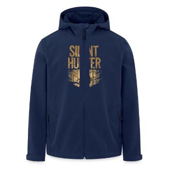 Eule Silent Hunter Nacht für einen Eulen Fan - Recycelte Männer Softshell-Jacke von Stanley/Stella - Navy - Vorne - AI Model Male 185 light (185cm)