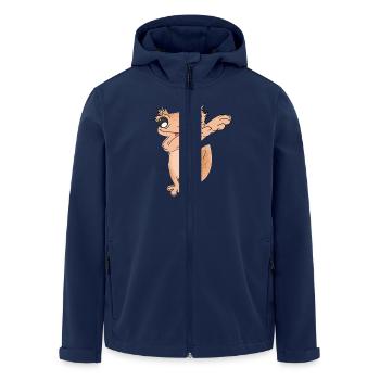 Dabbing kronengecko - Recycelte Männer Softshell-Jacke von Stanley/Stella - Navy - Vorne - AI Model Male 185 light (185cm)