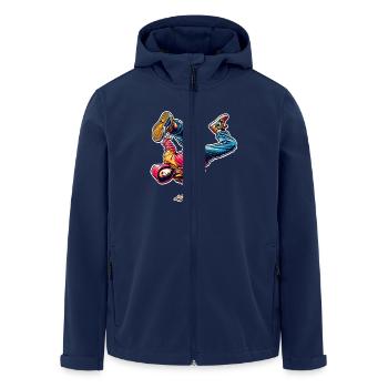 Breakdance - Recycelte Männer Softshell-Jacke von Stanley/Stella - Navy - Vorne - AI Model Male 185 light (185cm)
