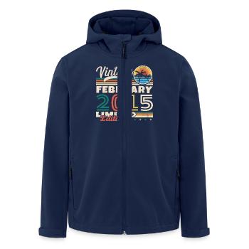February 2015 Vintage Birthday 2015 Gift - Men’s Recycled Softshell Jacket by Stanley/Stella - navy - Front - AI Model Male 185 light (185cm)