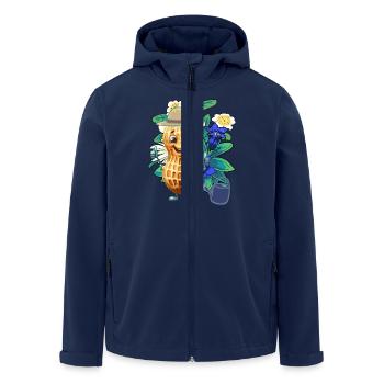 Tyrolien Cacahuète Jardinier Horticulture Fleurs - Veste softshell homme en polyester recyclé Stanley/Stella - marine - Devant - AI Model Male 185 light (185cm)