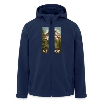 Oregon Mount Hood für Oregon Urlauber - Recycelte Männer Softshell-Jacke von Stanley/Stella - Navy - Vorne - AI Model Male 185 light (185cm)