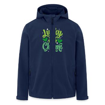 Lucky Charm - St. Patrick's Day - Irland - Recycelte Männer Softshell-Jacke von Stanley/Stella - Navy - Vorne - AI Model Male 185 light (185cm)