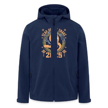 Nouvel An Chinois Du Serpent 2025 - Veste softshell homme en polyester recyclé Stanley/Stella - marine - Devant - AI Model Male 185 light (185cm)