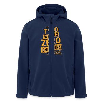 E-Bike E-Biker - Recycelte Männer Softshell-Jacke von Stanley/Stella - Navy - Vorne - AI Model Male 185 light (185cm)