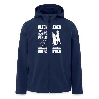 Altenpflege Pfleger Pflegepersonal Pflegekraft - Recycelte Männer Softshell-Jacke von Stanley/Stella - Navy - Vorne - AI Model Male 185 light (185cm)