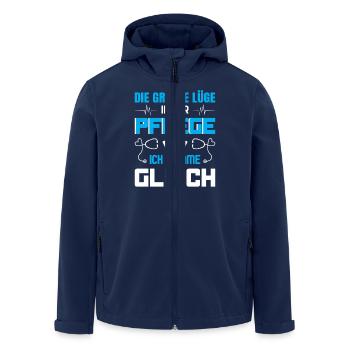 Altenpflege Pfleger Pflegepersonal Pflegekraft - Recycelte Männer Softshell-Jacke von Stanley/Stella - Navy - Vorne - AI Model Male 185 light (185cm)