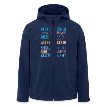 Altenpflege Pfleger Pflegepersonal Pflegekraft - Recycelte Männer Softshell-Jacke von Stanley/Stella - Navy - Vorne - AI Model Male 185 light (185cm)