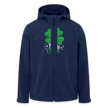 Lucky Charm - St. Patrick's Day - Irland - Recycelte Männer Softshell-Jacke von Stanley/Stella - Navy - Vorne - AI Model Male 185 light (185cm)