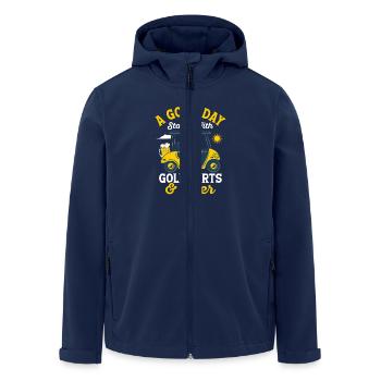 A Good Day Starts With Golf Carts & Beer Golfer Ho - Recycelte Männer Softshell-Jacke von Stanley/Stella - Navy - Vorne - AI Model Male 185 light (185cm)