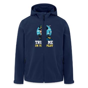 Trust Me I'm Your Pilot - Recycelte Männer Softshell-Jacke von Stanley/Stella - Navy - Vorne - AI Model Male 185 light (185cm)