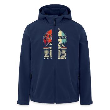 Original Februar 2005 Jahrgang Geburtstag - Recycelte Männer Softshell-Jacke von Stanley/Stella - Navy - Vorne - AI Model Male 185 light (185cm)