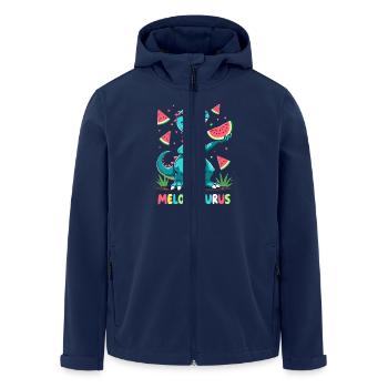 Melonsaurus Lustiger Dinosaurier für einen - Recycelte Männer Softshell-Jacke von Stanley/Stella - Navy - Vorne - AI Model Male 185 light (185cm)