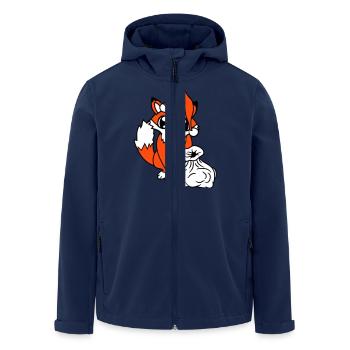 Fox Red Fox Santa Claus Christmas Gift - Men’s Recycled Softshell Jacket by Stanley/Stella - navy - Front - AI Model Male 185 light (185cm)