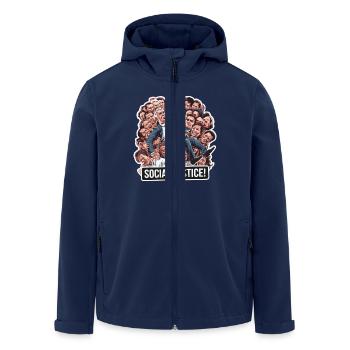 SOCIAL JUSTICE - Men’s Recycled Softshell Jacket by Stanley/Stella - navy - Front - AI Model Male 185 light (185cm)