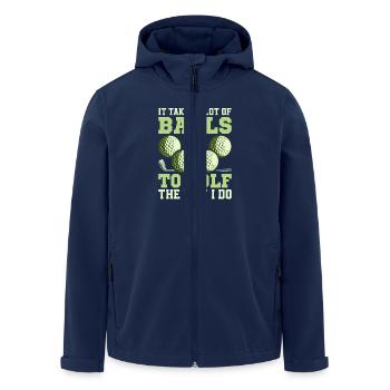 It Takes A Lot Of Balls To Golf The Way I Do Golfe - Recycelte Männer Softshell-Jacke von Stanley/Stella - Navy - Vorne - AI Model Male 185 light (185cm)