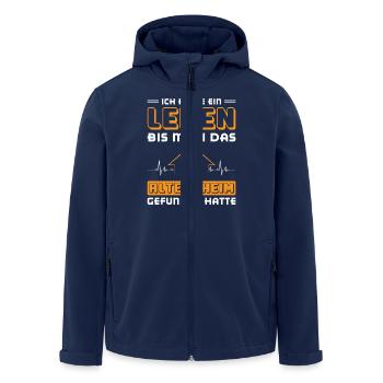 Altenpflege Pfleger Pflegepersonal Pflegekraft - Recycelte Männer Softshell-Jacke von Stanley/Stella - Navy - Vorne - AI Model Male 185 light (185cm)