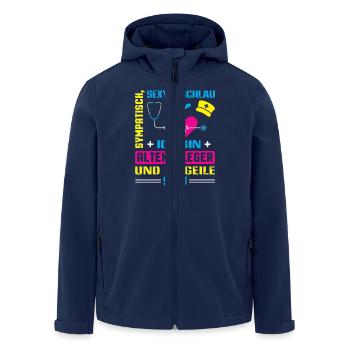 Altenpflege Pfleger Pflegepersonal Pflegekraft - Recycelte Männer Softshell-Jacke von Stanley/Stella - Navy - Vorne - AI Model Male 185 light (185cm)