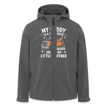 Abschleppwagen Truck Abschlepper - Recycelte Männer Softshell-Jacke von Stanley/Stella - Anthrazit - Vorne - AI Model Male 185 light (185cm)