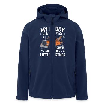 Abschleppwagen Truck Abschlepper - Recycelte Männer Softshell-Jacke von Stanley/Stella - Navy - Vorne - AI Model Male 185 light (185cm)