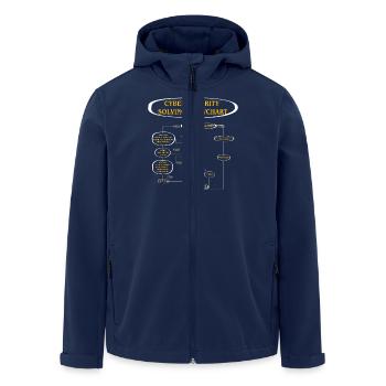 Cyber Security Solving Flowchart - Men’s Recycled Softshell Jacket by Stanley/Stella - navy - Front - AI Model Male 185 light (185cm)