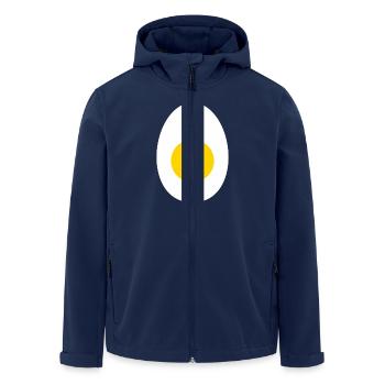Eier Kostüm Karneval Spiegelei Outfit Gekochtes Ei - Recycelte Männer Softshell-Jacke von Stanley/Stella - Navy - Vorne - AI Model Male 185 light (185cm)