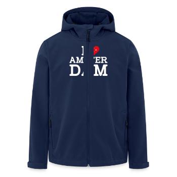 I love Amsterdam Türkische Flagge Cool Netherland Wortspiel - Recycelte Männer Softshell-Jacke von Stanley/Stella - Navy - Vorne - AI Model Male 185 light (185cm)