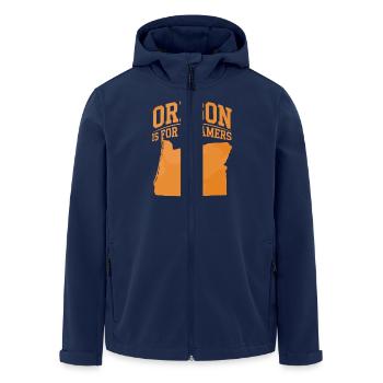 Oregon Is For Dreamers für Oregon Urlauber - Recycelte Männer Softshell-Jacke von Stanley/Stella - Navy - Vorne - AI Model Male 185 light (185cm)