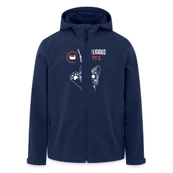 Meowlicious Bites – Sushi für Katzenfans - Recycelte Männer Softshell-Jacke von Stanley/Stella - Navy - Vorne - AI Model Male 185 light (185cm)