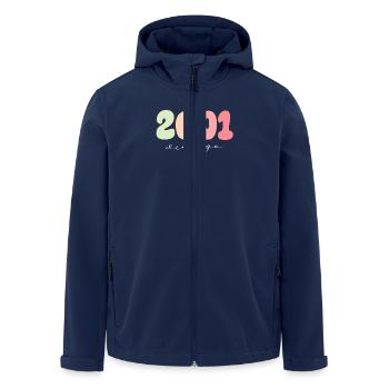 Geburtstag Geburtsjahr 2001 - Recycelte Männer Softshell-Jacke von Stanley/Stella - Navy - Vorne - AI Model Male 185 light (185cm)