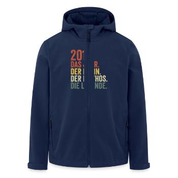 2019 Jahr Mann Mythos Legende Geburtstag - Recycelte Männer Softshell-Jacke von Stanley/Stella - Navy - Vorne - AI Model Male 185 light (185cm)