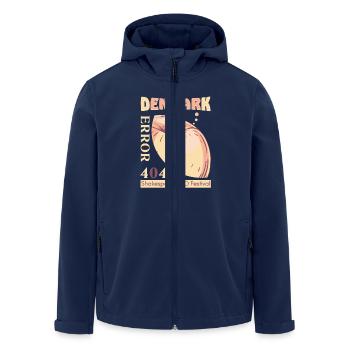 Danemark Shakespeare xxo Festival citation drôle - Veste softshell homme en polyester recyclé Stanley/Stella - marine - Devant - AI Model Male 185 light (185cm)