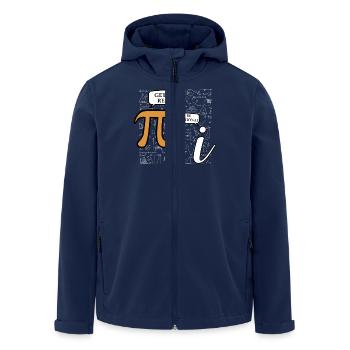 Get Real vs. Be Rational - Men’s Recycled Softshell Jacket by Stanley/Stella - navy - Front - AI Model Male 185 light (185cm)